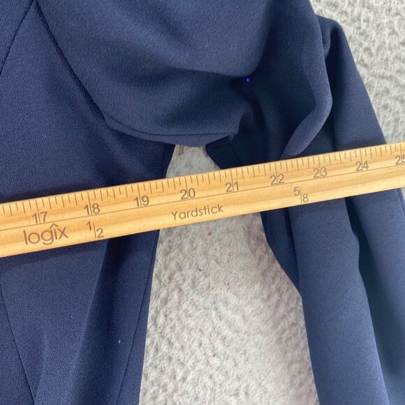Karen Scott Suit Set Womens 8 Navy Jacket Midi Pencil Skirt Shell Top 3 Piece - Picture 16 of 16
